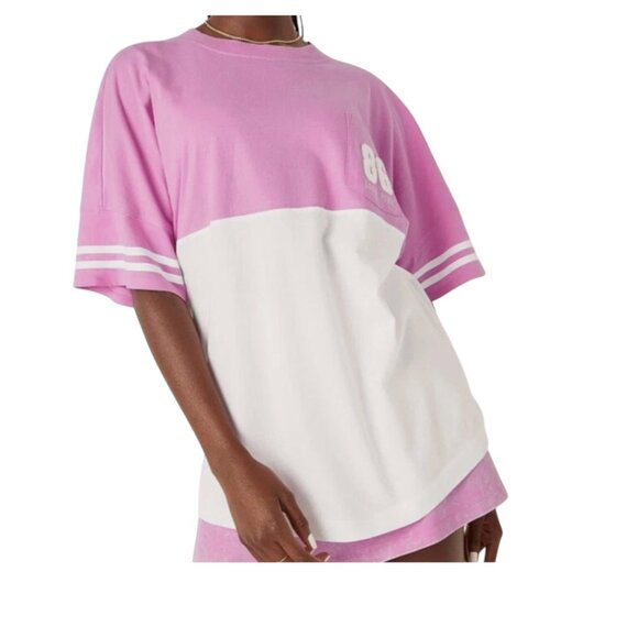 Victoria's Secret PINK Cotton Oversized Pocket Tee Shirt I Size: L - Picture 1 of 8